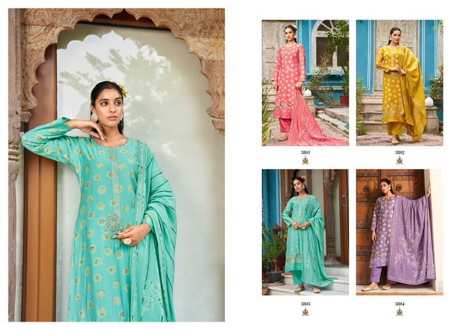 Jasmine By Mumtaz Viscose Muslin Embroidery Dress Material Suppliers In Surat
